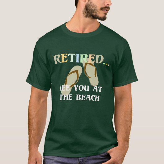 Gepensioneerd - Tot ziens bij het strand - Mannen T-shirt (Voorkant)