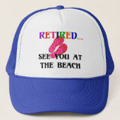 Gepensioneerd - Tot ziens bij het strand. Trucker Pet (Voorkant)