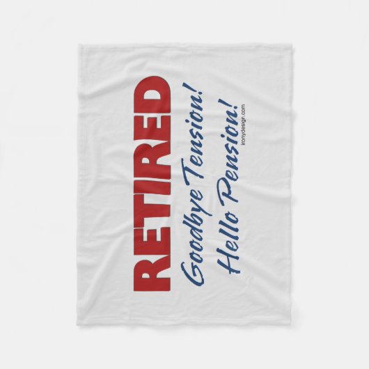 Gepensioneerd: Tot ziens Hallo Pensioen! Fleece Deken (Voorkant)