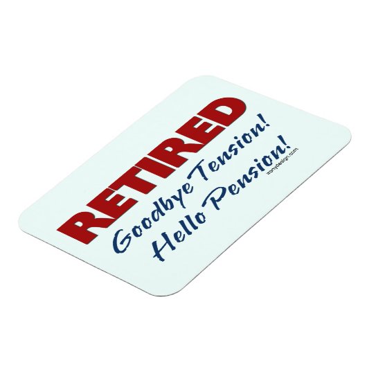 Gepensioneerd: Tot ziens Hallo Pensioen! Magneet (Linkerzijde)