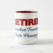 Gepensioneerd Tot ziens Hallo pensioen Mok (Midden)