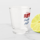 Gepensioneerd: Tot ziens Hallo Pensioen! Shot Glas (Links)