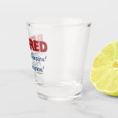 Gepensioneerd: Tot ziens Hallo Pensioen! Shot Glas (Rechts)