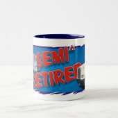 gepensioneerd tweekleurige koffiemok (Center)