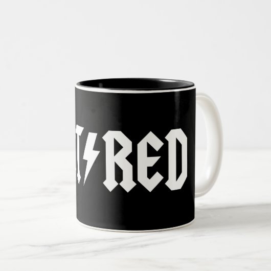 Gepensioneerd Tweekleurige Koffiemok (Voorkant rechts)