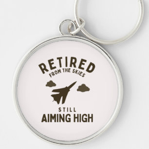 Gepensioneerd uit hemel grappige luchtmacht pensio sleutelhanger