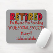 Gepensioneerd —Uitgaven voor sociale zekerheid Muismat (Met muis)