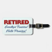 Gepensioneerd: Vaarwel gespannen Bagagelabel (Voorkant horizontaal)