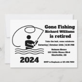 Gepensioneerd verdwenen Gevist Staande Visser Pens Kaart (Voorkant)