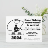 Gepensioneerd verdwenen Gevist Staande Visser Pens Kaart (Staand voorkant)