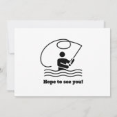 Gepensioneerd verdwenen Gevist Staande Visser Pens Kaart (Achterkant)