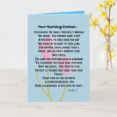 Gepensioneerd verpleegkundig gedicht Wenskaart #2 Kaart (Gele Bloem)