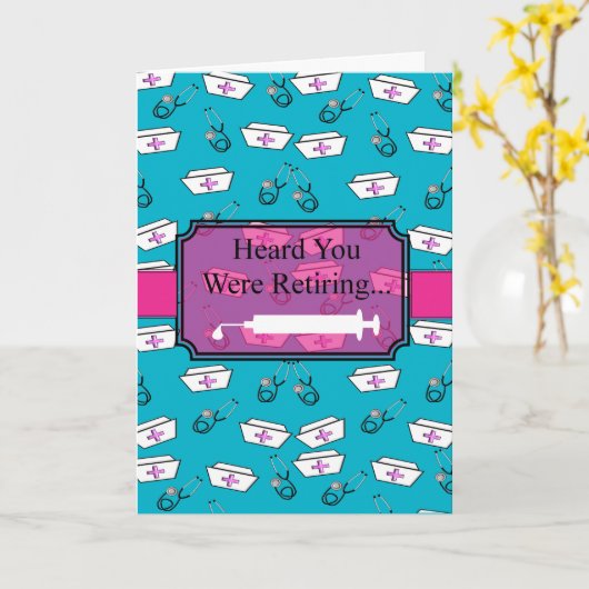 Gepensioneerd verpleegkundig Wenskaart #15 Kaart (Gele Bloem)