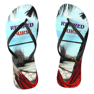 Gepensioneerd Verpleegster, Hangmat onder de Palmb Teenslippers