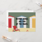 Gepensioneerd verpleegster. Zie je bij het strand. Kaart (Voorkant / Achterkant in situ)