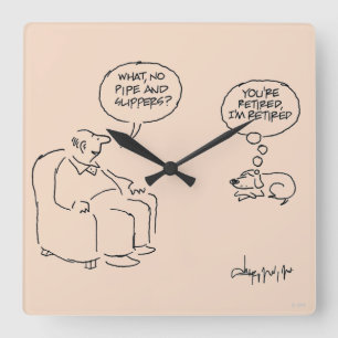 Gepensioneerd Vierkante Klok