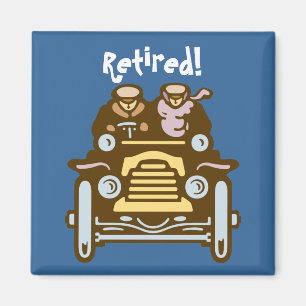 Gepensioneerd: Vintage Car Magneet