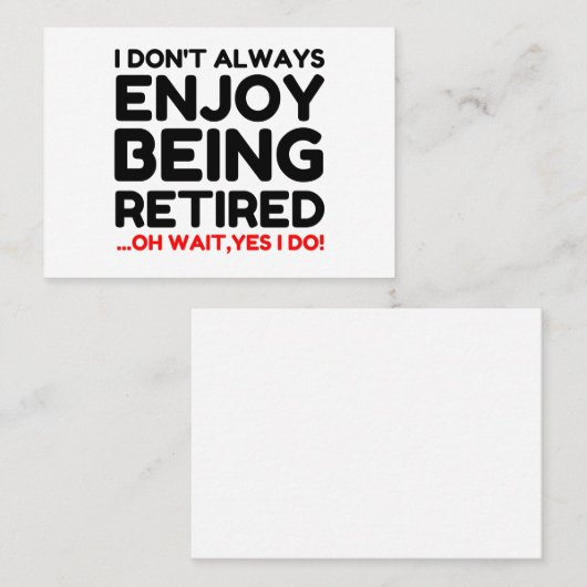 Gepensioneerd Visitekaartje (Voorkant / Achterkant)