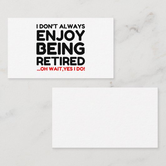 Gepensioneerd Visitekaartje (Voorkant / Achterkant)