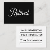 Gepensioneerd Visitekaartje (Voorkant / Achterkant)