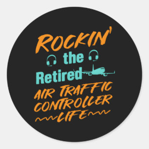 Gepensioneerd Vliegtuig ATC gepensioneerd luchtver Ronde Sticker