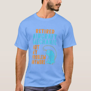 Gepensioneerd vliegtuigmecanicien Visliefhebber Pe T-shirt