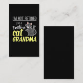 Gepensioneerd Voltijds Cat Grandma Retirement Visitekaartje (Voorkant / Achterkant)