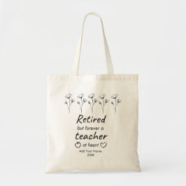 Gepensioneerd voor eeuwig leraar op Heart Minimali Tote Bag