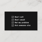 Gepensioneerd Vraag iemand anders Monogram pensioe Visitekaartje (Achterkant)