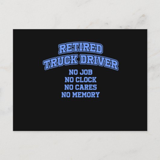 Gepensioneerd vrachtwagenchauffeur Funny Driver Gi Briefkaart (Voorkant)