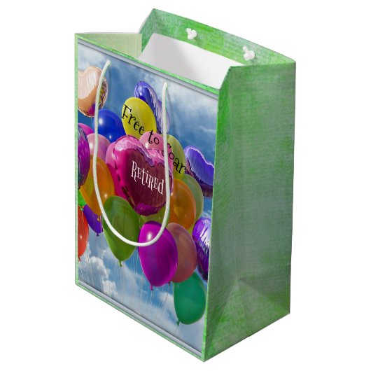 Gepensioneerd, Vrij om te zweven Medium Cadeauzakje (Achterkant Gekanteld)