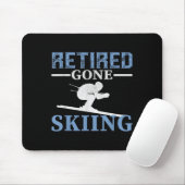 Gepensioneerd weg skiën muismat (Met muis)