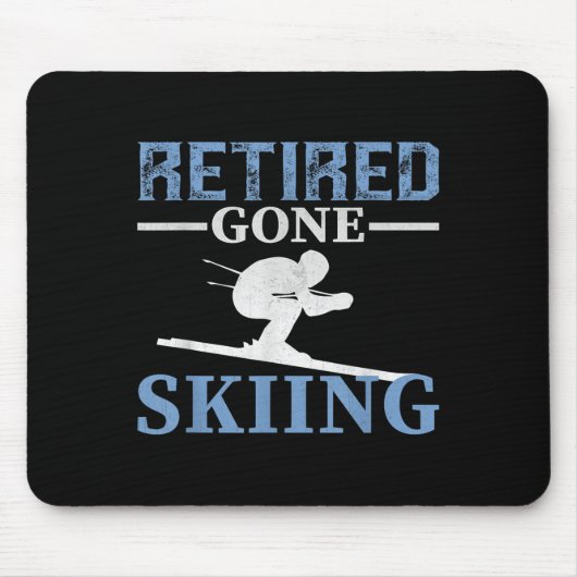 Gepensioneerd weg skiën muismat (Voorkant)