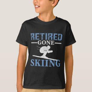 Gepensioneerd weg skiën t-shirt