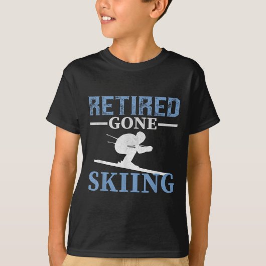 Gepensioneerd weg skiën t-shirt (Voorkant)