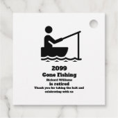 Gepensioneerd weg Vist moderne minimalistische pen Bedankjes Labels (Achterkant)