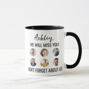 Gepensioneerd weggaan collega met foto's mok