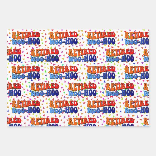 Gepensioneerd Woo Hoo Groovy Text Wrapping Paper (Voorkant 2)