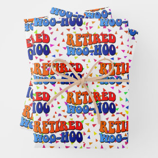 Gepensioneerd Woo Hoo Groovy Text Wrapping Paper