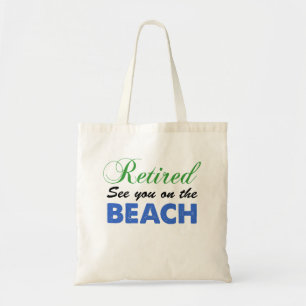 Gepensioneerd Zie je bij de strand Canvas tas