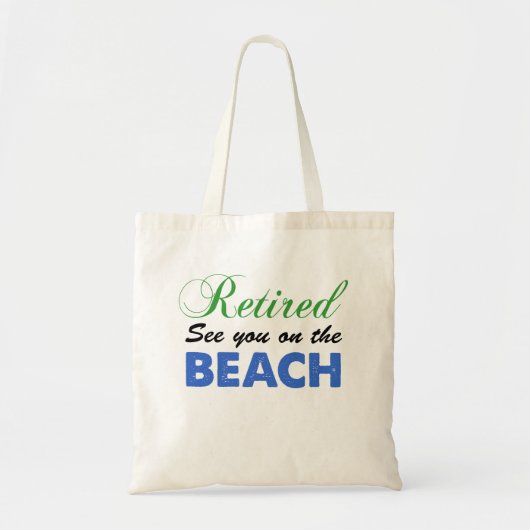 Gepensioneerd Zie je bij de strand Canvas tas (Voorkant)