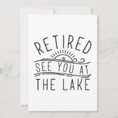 Gepensioneerd zie je bij het meer bedankkaart (Voorkant)