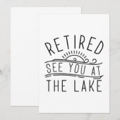 Gepensioneerd zie je bij het meer bedankkaart (Voorkant / Achterkant)