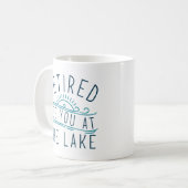 Gepensioneerd zie je bij het meer koffiemok (Voorkant links)