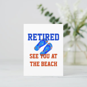 Gepensioneerd - Zie je bij het strand Briefkaart