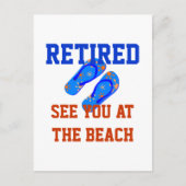 Gepensioneerd - Zie je bij het strand Briefkaart (Voorkant)