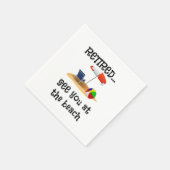 Gepensioneerd.. zie je bij het strand servetten (Hoek)