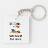 Gepensioneerd.. zie je bij het strand sleutelhanger (Achterkant)