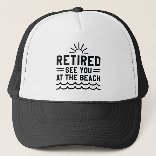 Gepensioneerd zie je bij het strand trucker pet (Voorkant)