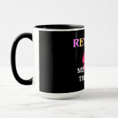 Gepensioneerd.. zie je op het strand, kleurrijke f mok (Links)